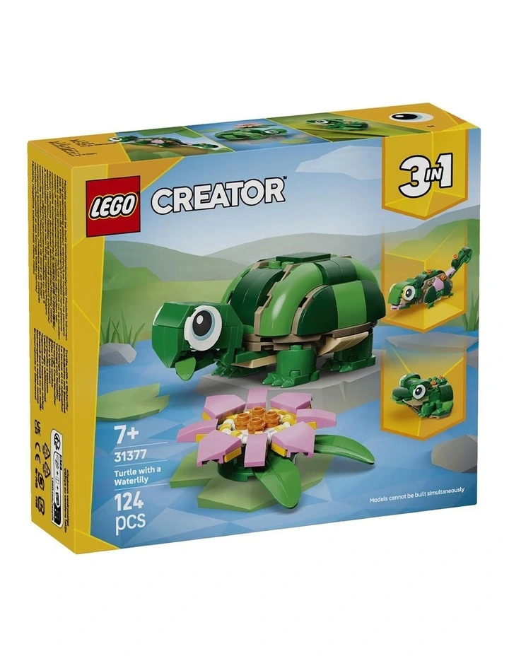 Creator Turtle With A Water Lily Flower 31377 image 1