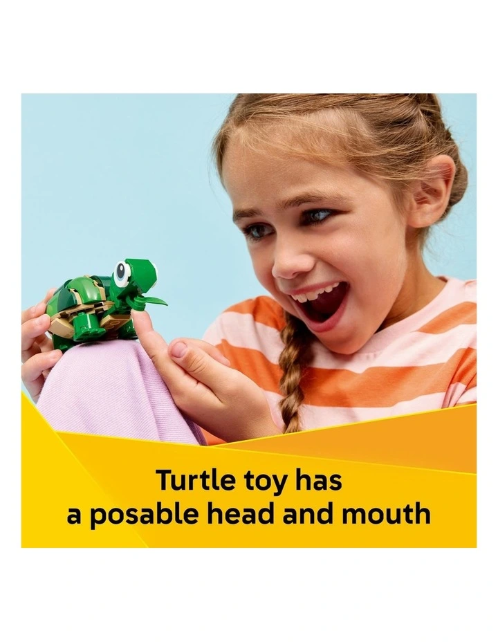 Creator Turtle With A Water Lily Flower 31377 image 4