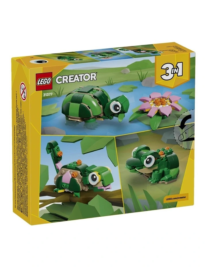 Creator Turtle With A Water Lily Flower 31377 image 7