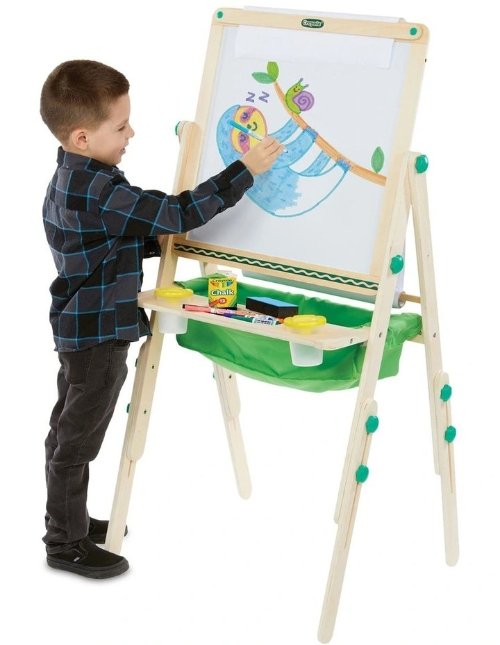 Deluxe Kid's Wooden Dual-Sided Art Easel image 2