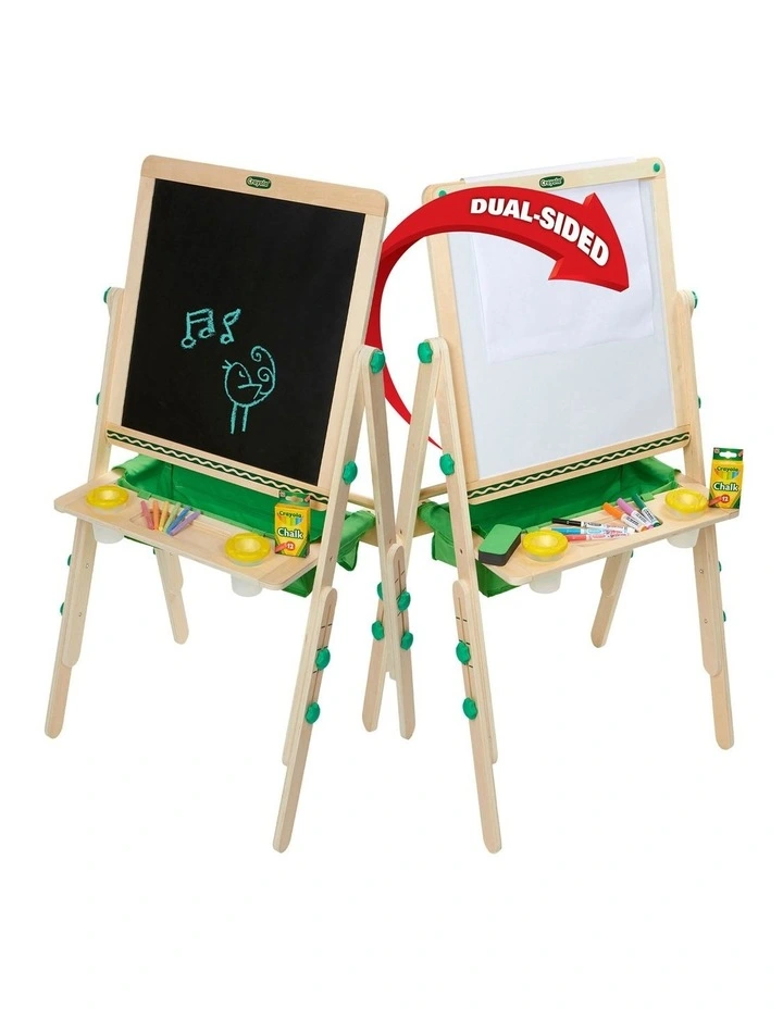 Deluxe Kid's Wooden Dual-Sided Art Easel image 3
