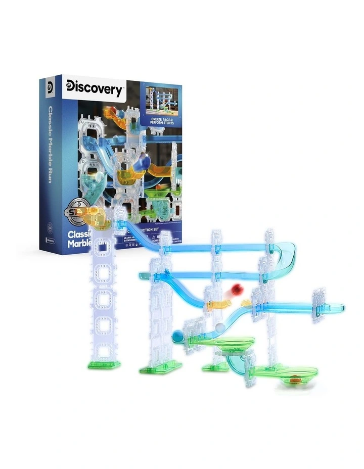 Classic Marble Run Construction Set 58-Piece image 1