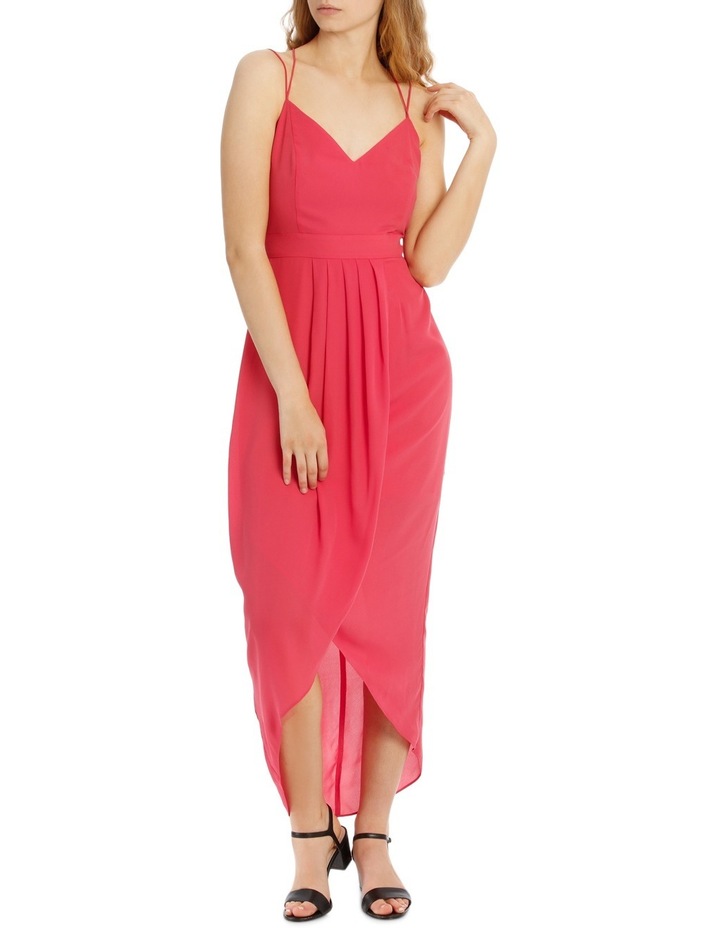hot pink midi dress with sleeves