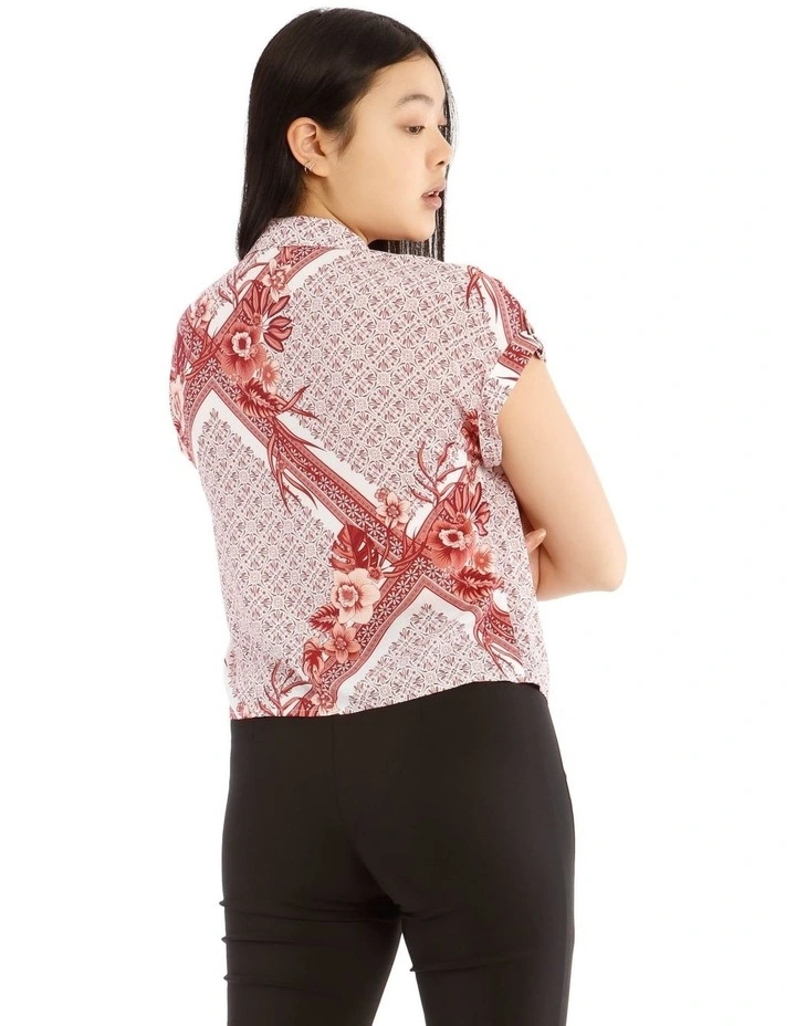 Tie Front Short Sleeve Shirt image 3