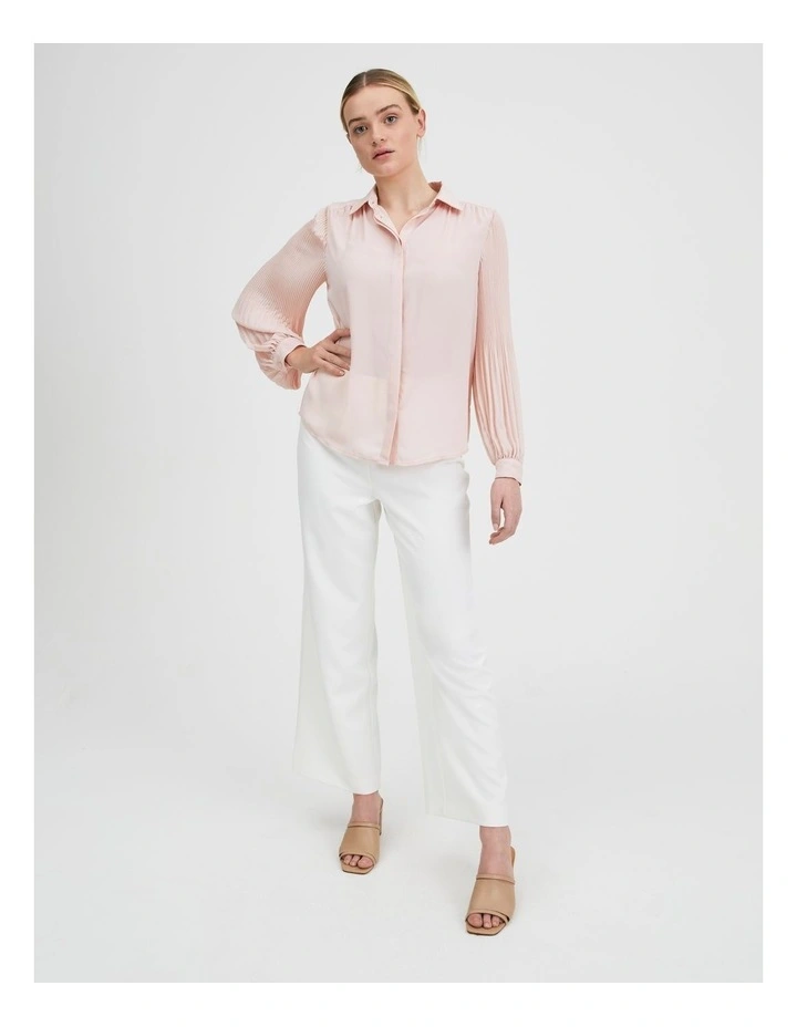 Blouson Pleat Long Sleeve Shirt image 1