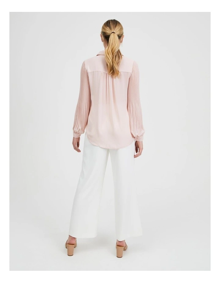 Blouson Pleat Long Sleeve Shirt image 3