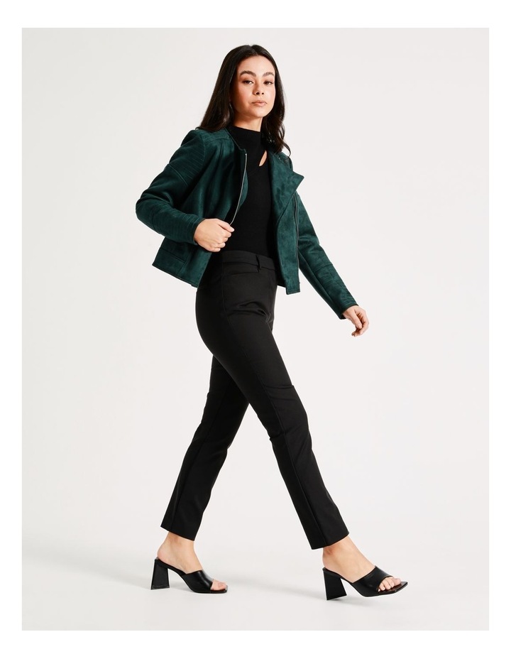 Maya Cotton Sateen Mid Rise Cropped Pants Black