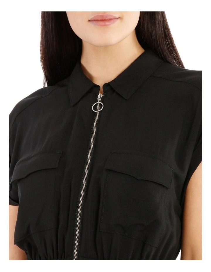 Zip Front Shirt Dress image 4