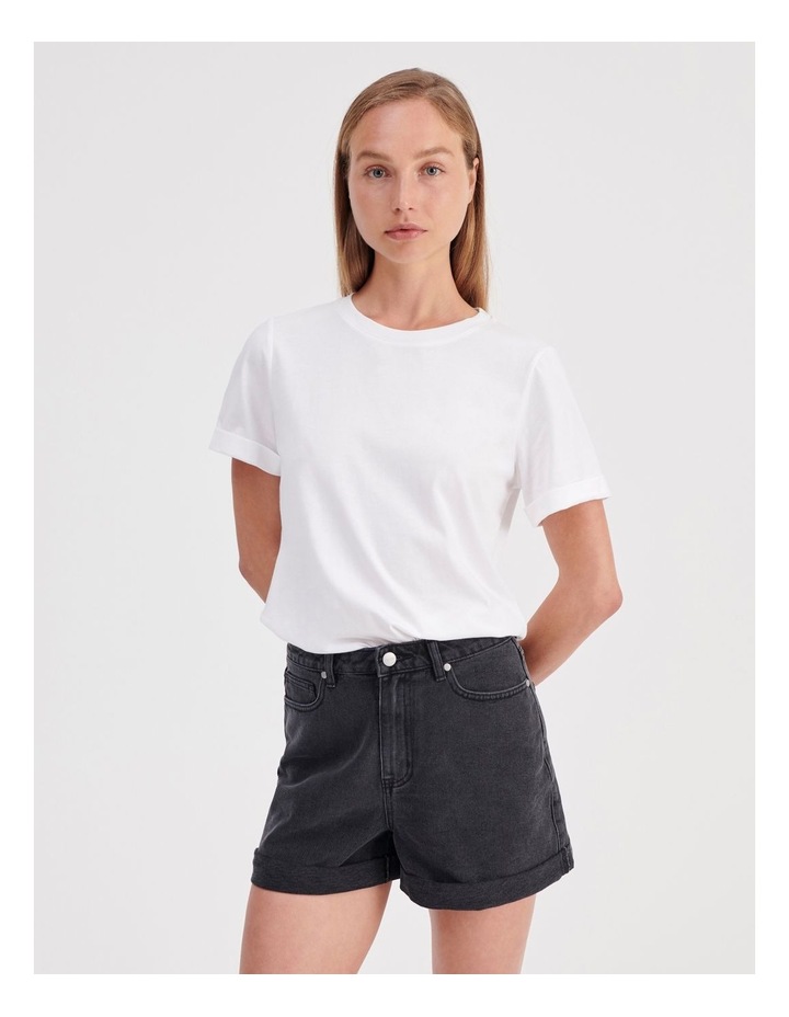 White cuff shorts clearance