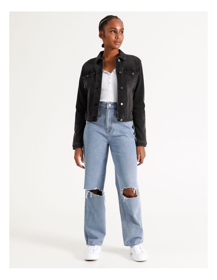 Miss Shop Demin Jacket Washed Black | MYER