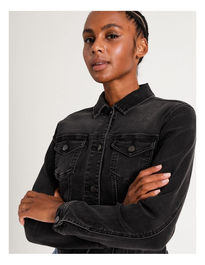 Miss Shop Demin Jacket Washed Black | MYER