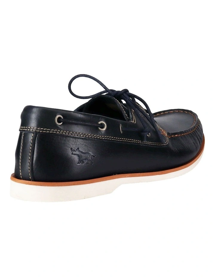 Byron Leather Boat Shoe in Navy image 2