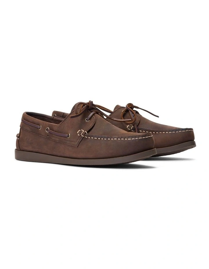 Islet Moccasin Boat Shoes in Bark image 3
