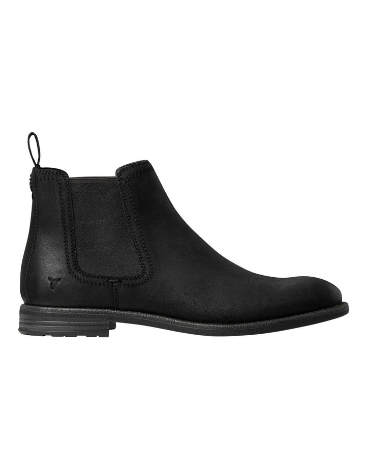 Saxon Boot in Black Oil Suede image 1