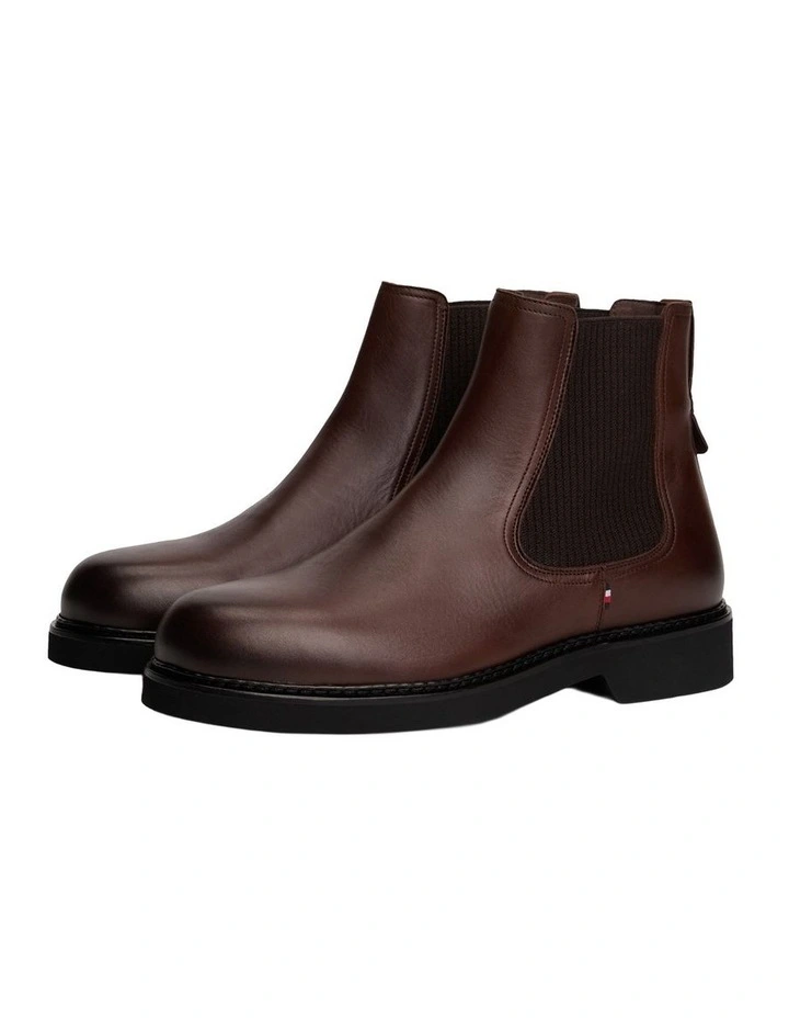Lightweight Leather Chelsea Boots in Brown image 1