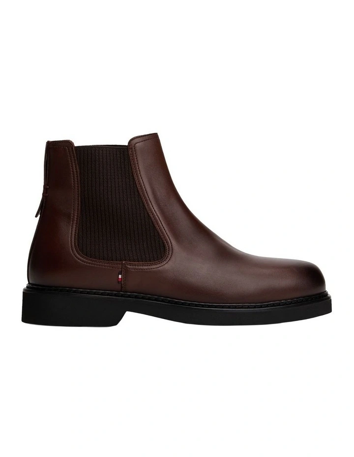 Lightweight Leather Chelsea Boots in Brown image 3