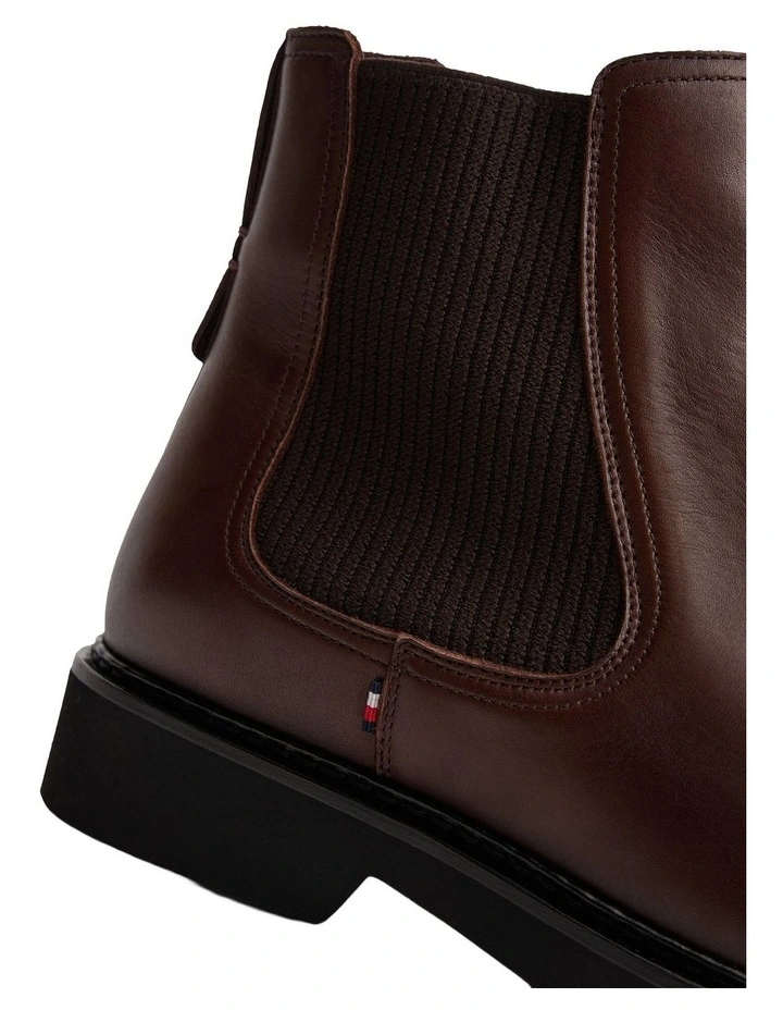 Lightweight Leather Chelsea Boots in Brown image 6