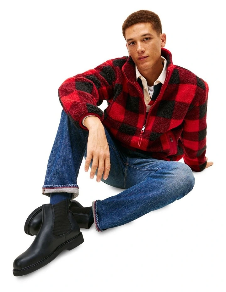 Lightweight Leather Chelsea Boots in Black image 2