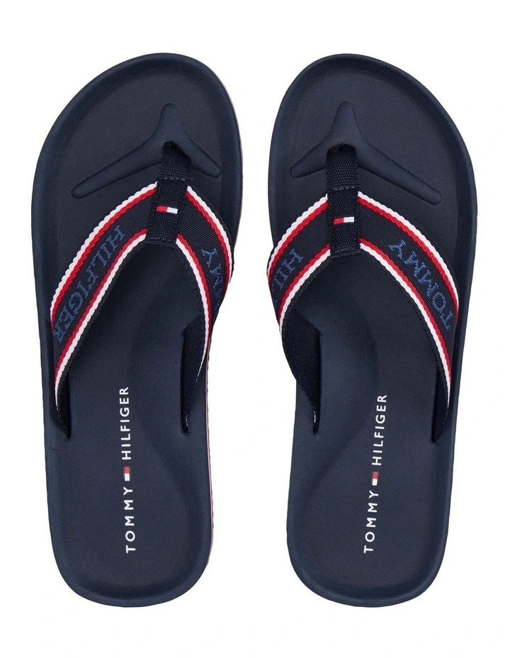Monotype Logo Flip-Flops in Blue image 2