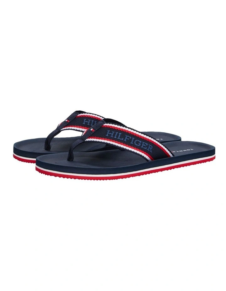 Monotype Logo Flip-Flops in Blue image 3