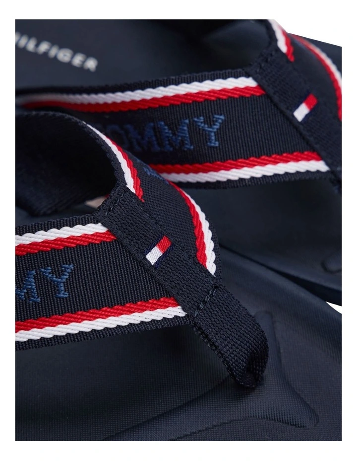 Monotype Logo Flip-Flops in Blue image 7