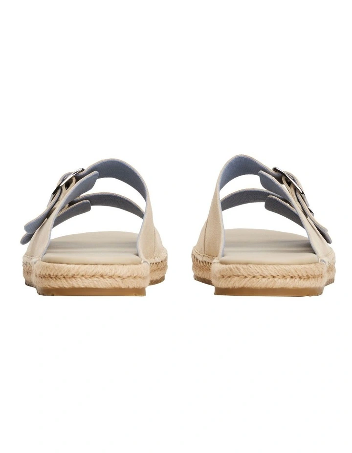 Flex Jute Suede Sandal Slides in Beige image 3