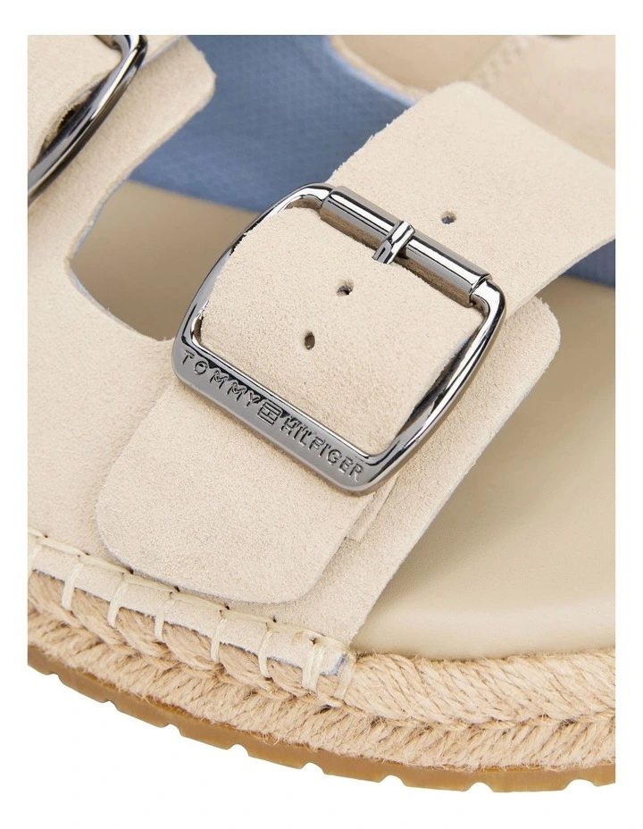 Flex Jute Suede Sandal Slides in Beige image 5
