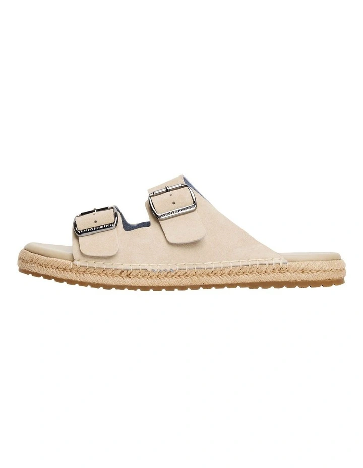 Flex Jute Suede Sandal Slides in Beige image 6
