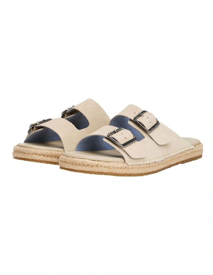 Flex Jute Suede Sandal Slides in Beige image 7