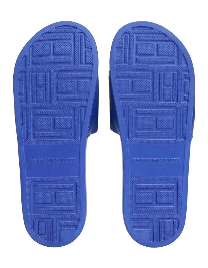 Flag Embroidery Pool Slides in Blue image 7