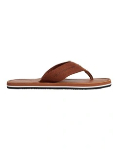 Warren Leather Beach Slides in Winter Cognac