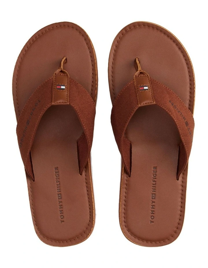 Warren Leather Beach Slides in Winter Cognac image 2