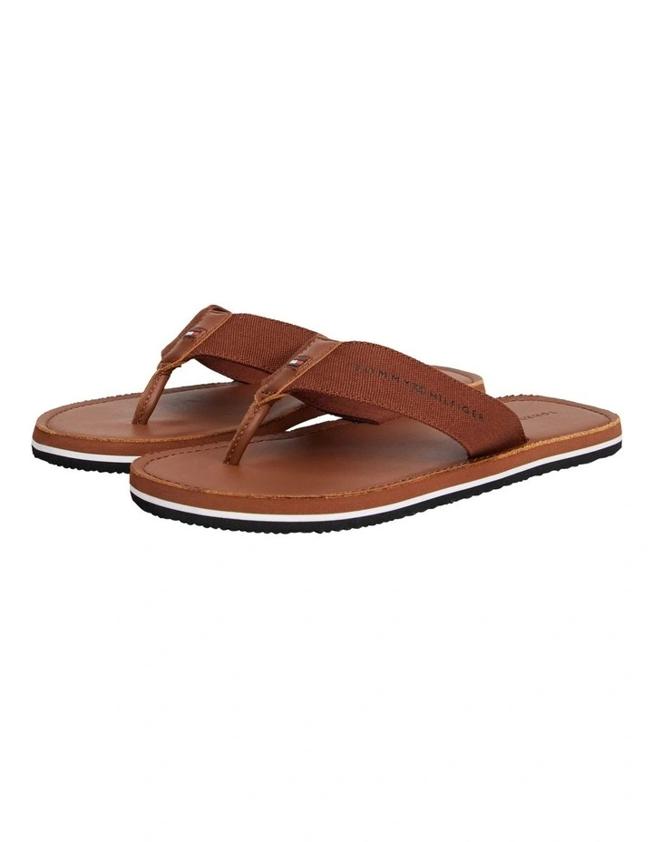 Warren Leather Beach Slides in Winter Cognac image 3