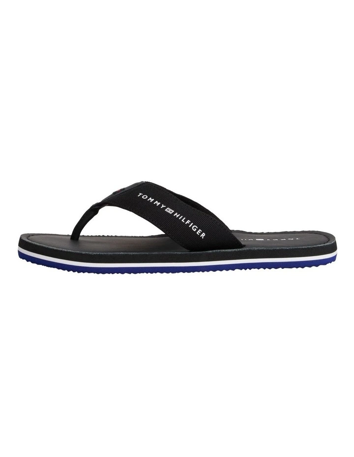 Warren Leather Beach Slides in Black image 4