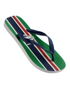 Top Nauty Stripe Thongs in Green