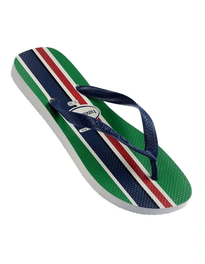 Top Nauty Stripe Thongs in Green image 1