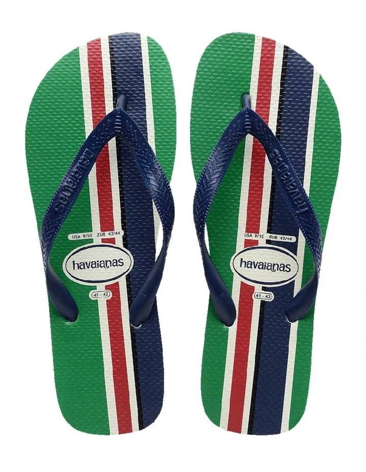 Top Nauty Stripe Thongs in Green image 3