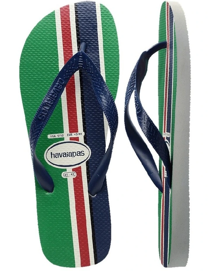 Top Nauty Stripe Thongs in Green image 4