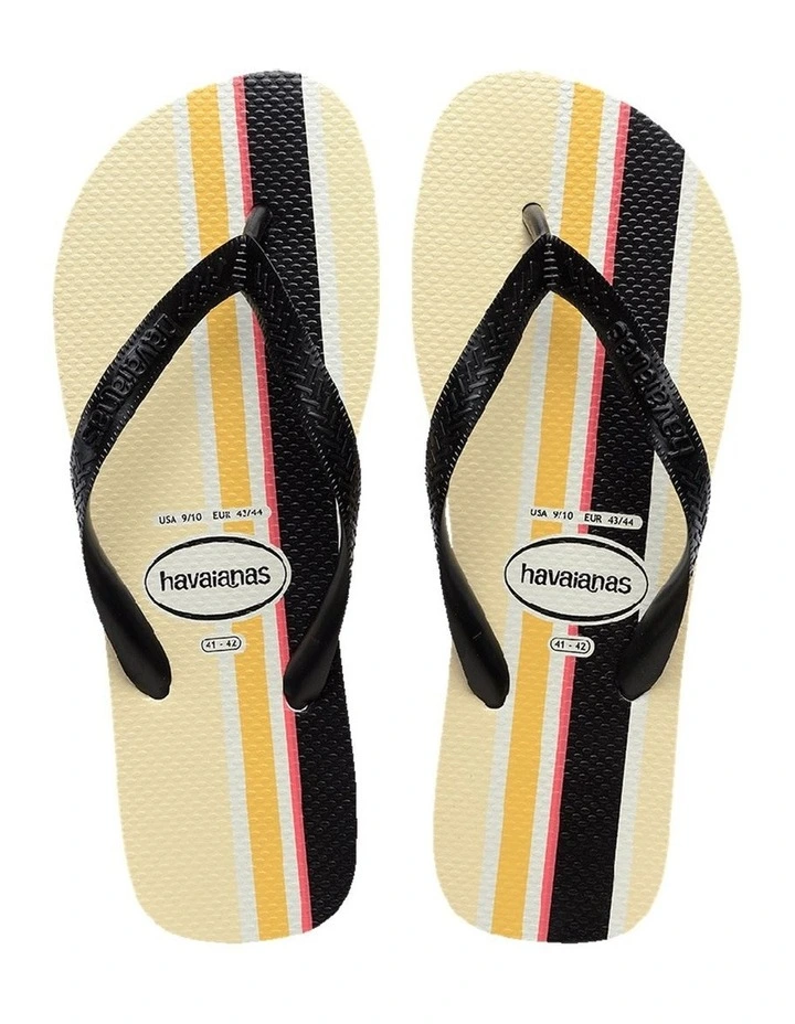 Top Nauty Stripe Thongs in Beige image 3