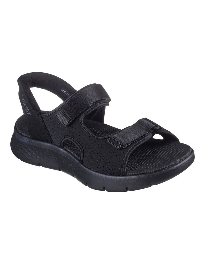 Go Walk Flex Sandal in Black image 1