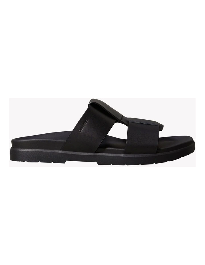 Double T Leather Sandal in Black image 1