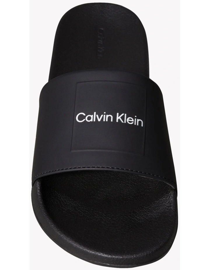 Pool Slide Square Sandal in Black image 4
