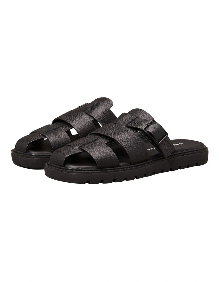 Fisherman Sandal in Triple Black image 4