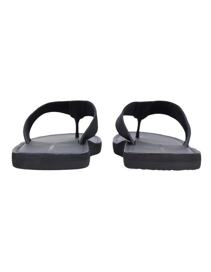 Jacquard Logo Flip-Flops in Black image 3