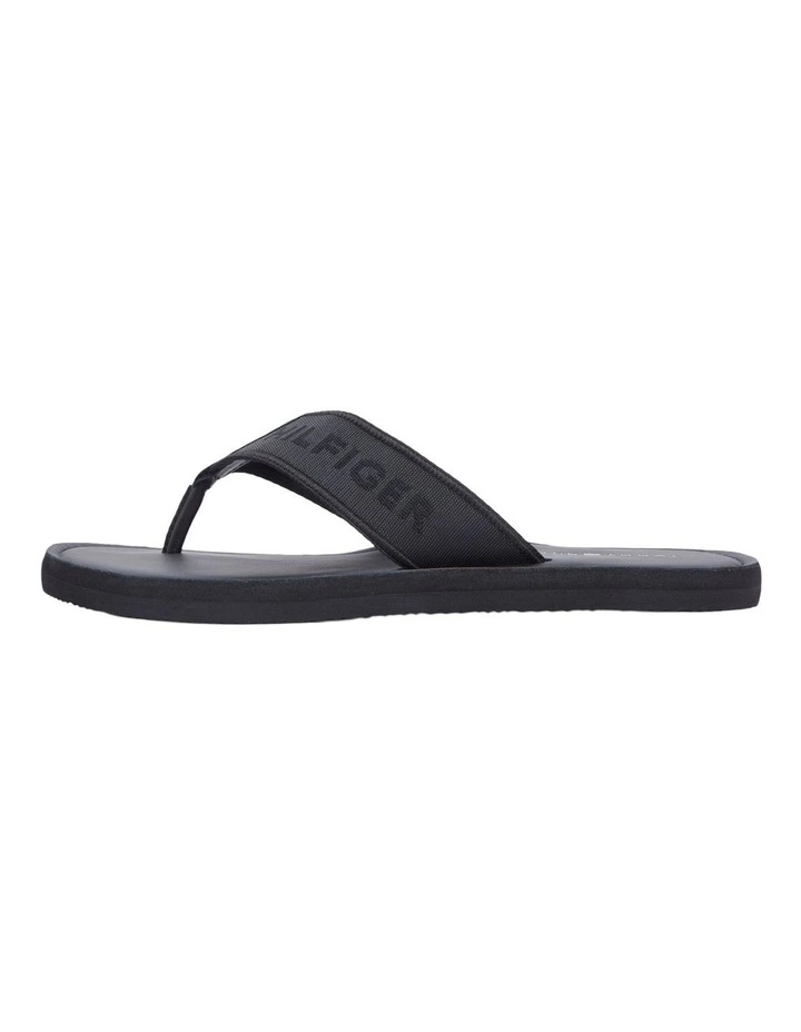Jacquard Logo Flip-Flops in Black image 7