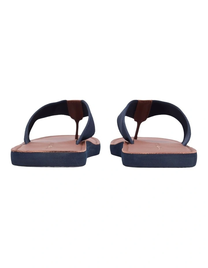 Jacquard Logo Flip-Flops in Navy image 4