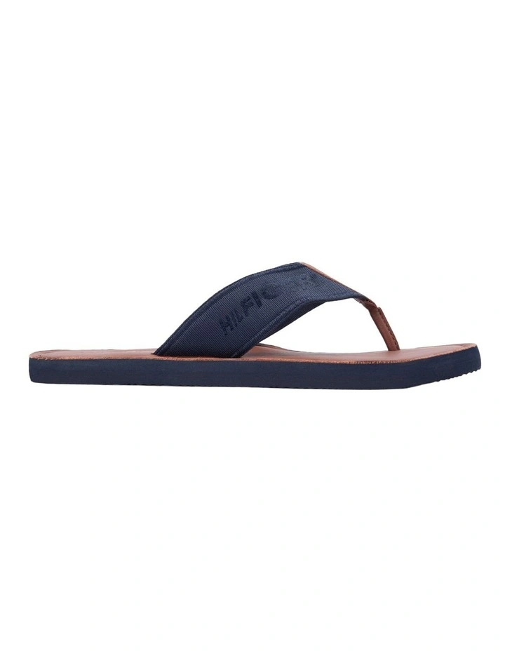 Jacquard Logo Flip-Flops in Navy image 6