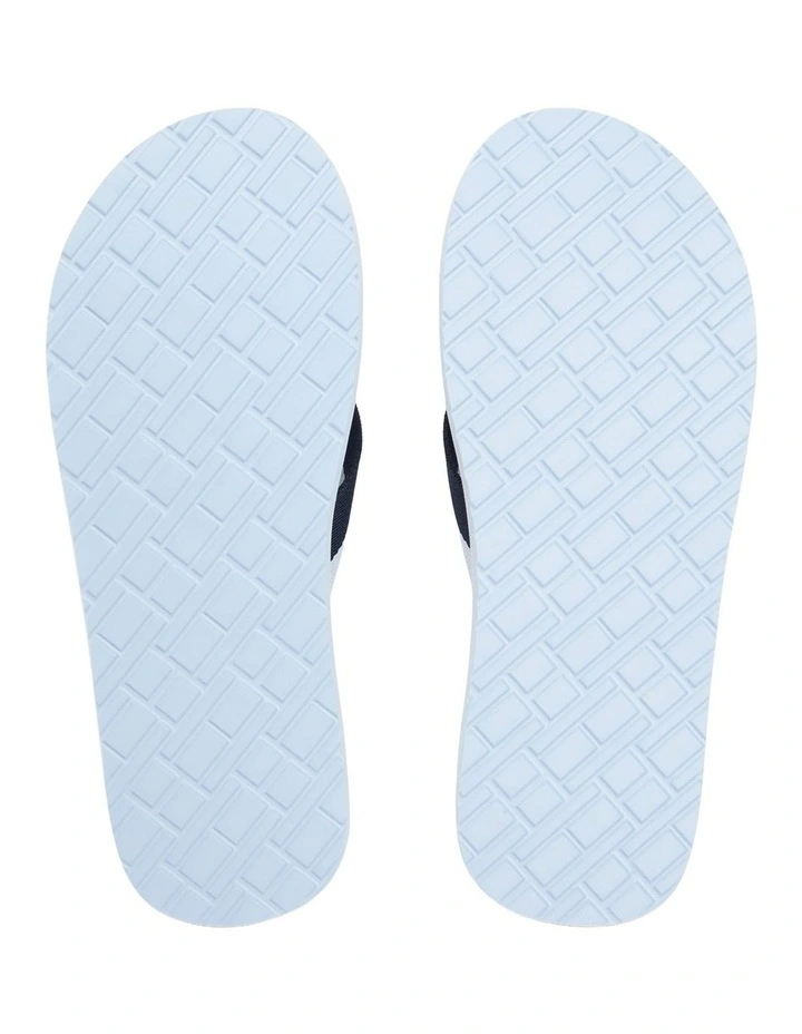 Webbing Strap Flag Embossed Flip-Flops in Navy image 6