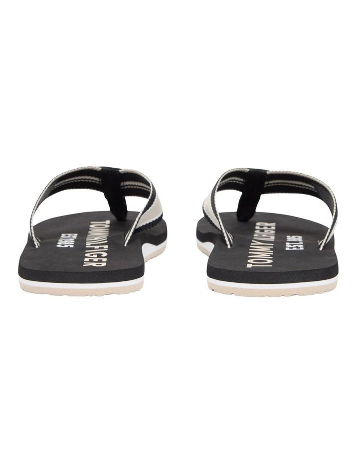 Webbing Strap Logo Flip-Flops in Black image 5