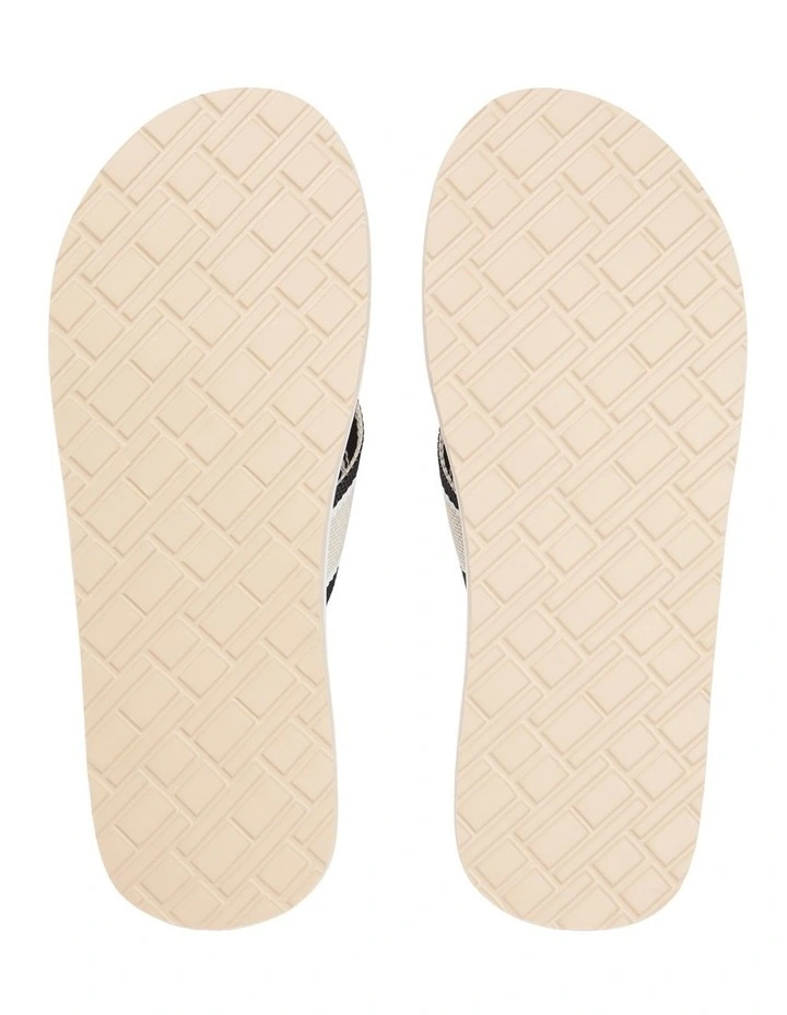 Webbing Strap Logo Flip-Flops in Black image 6